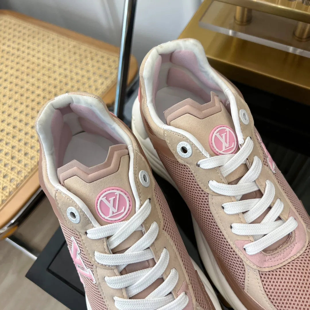 Reduced cost BROWN SNEAKER Louis 55 PINK Vuitton RUN Exclusive options
