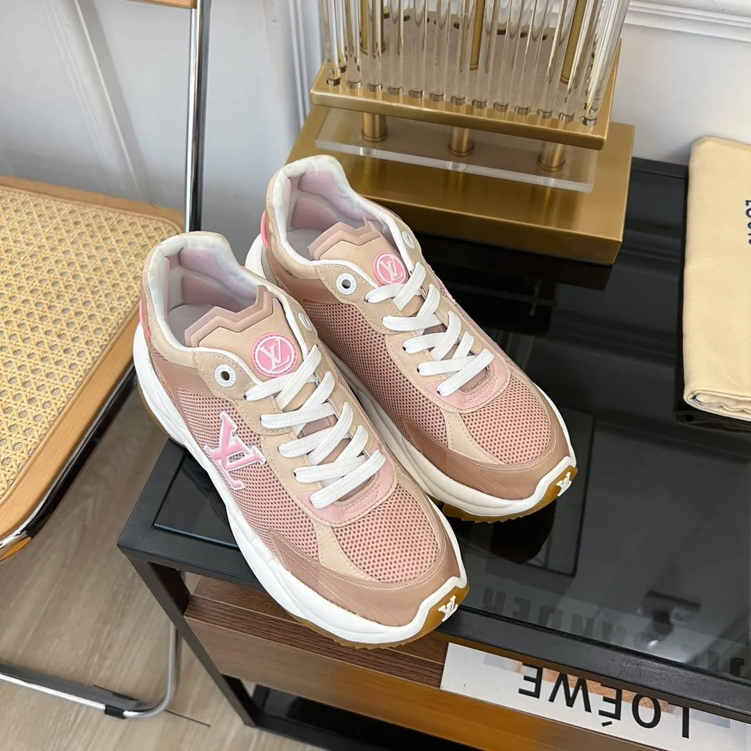 Reduced cost BROWN SNEAKER Louis 55 PINK Vuitton RUN Exclusive options