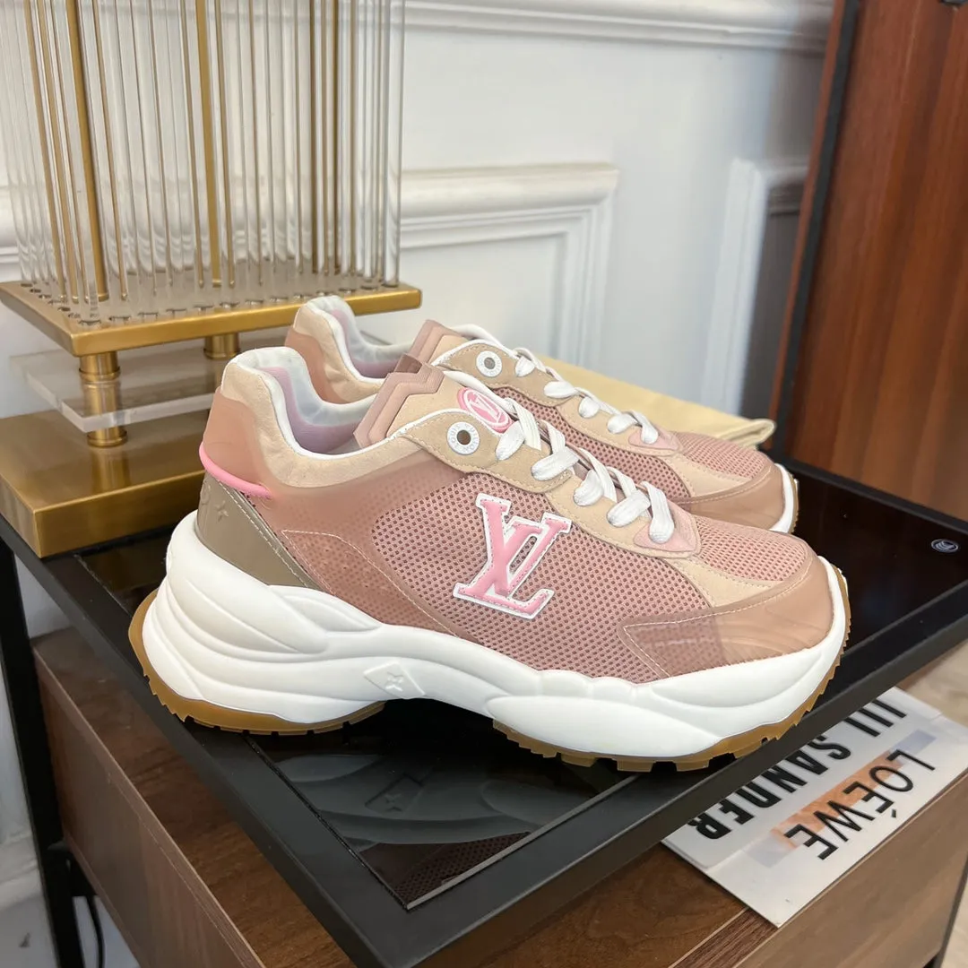 Reduced cost BROWN SNEAKER Louis 55 PINK Vuitton RUN Exclusive options