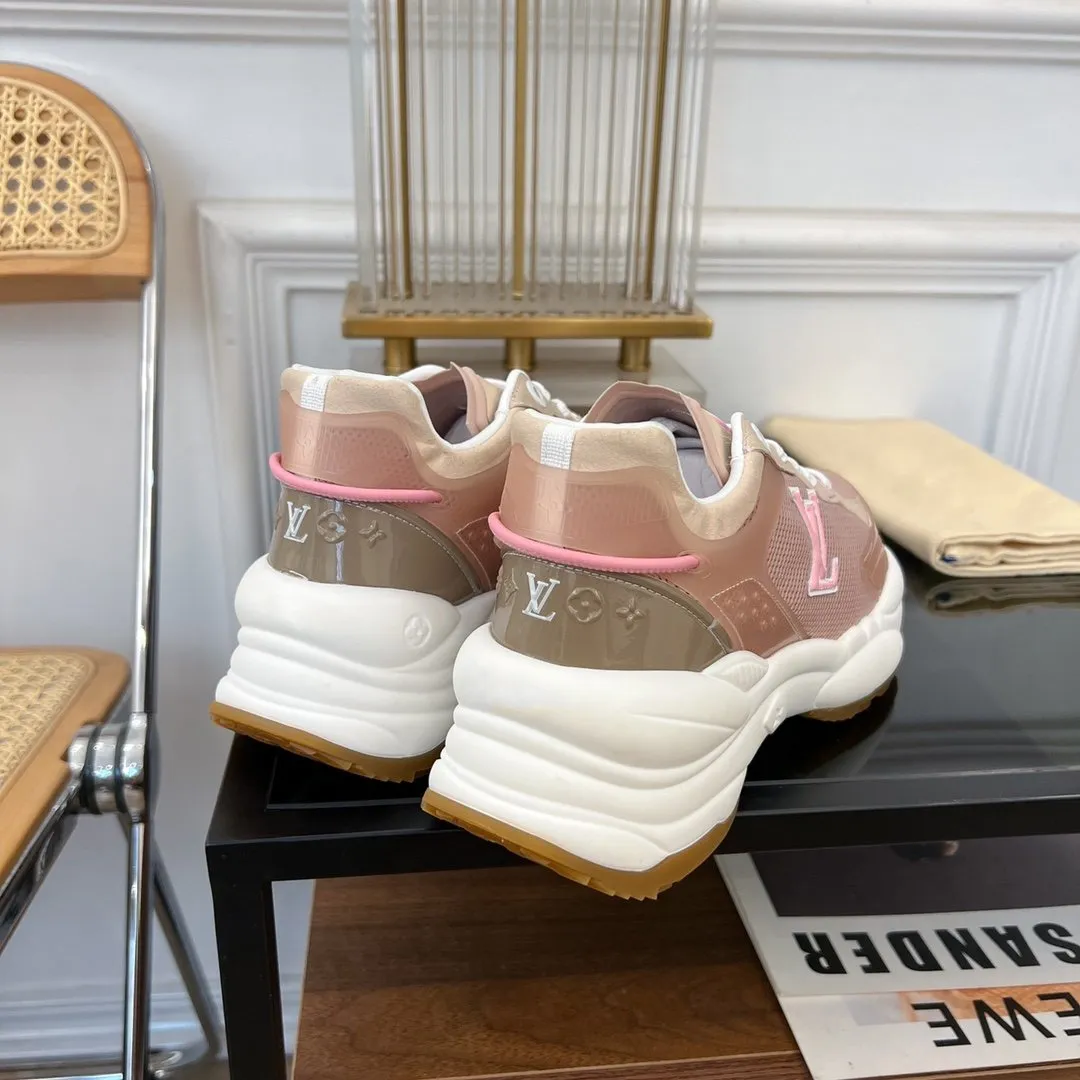 Reduced cost BROWN SNEAKER Louis 55 PINK Vuitton RUN Exclusive options
