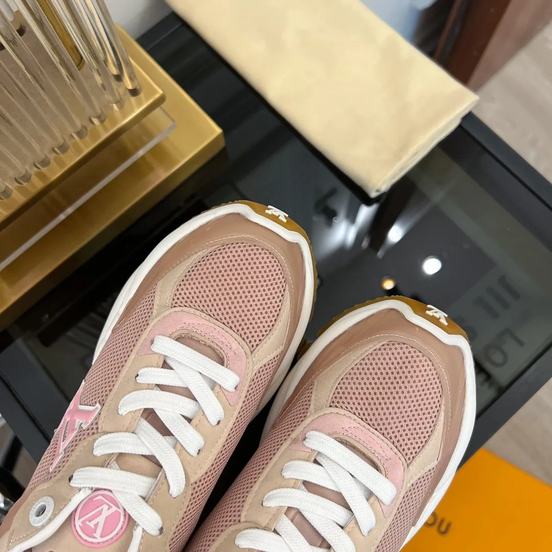 Reduced cost BROWN SNEAKER Louis 55 PINK Vuitton RUN Exclusive options