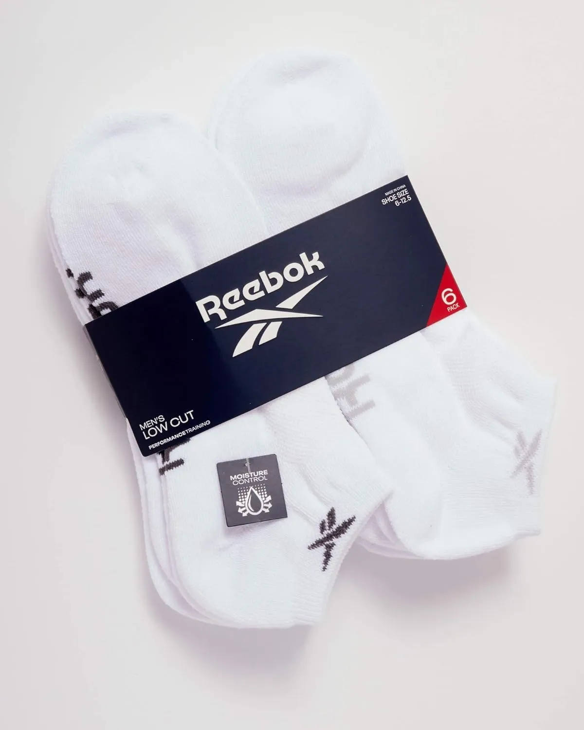 Reebok Men’s Low Cut Socks – 6 Pack Basic Cushion Low Cut No Show Socks for Men - Men's Athletic Socks (Size: 6-12.5)