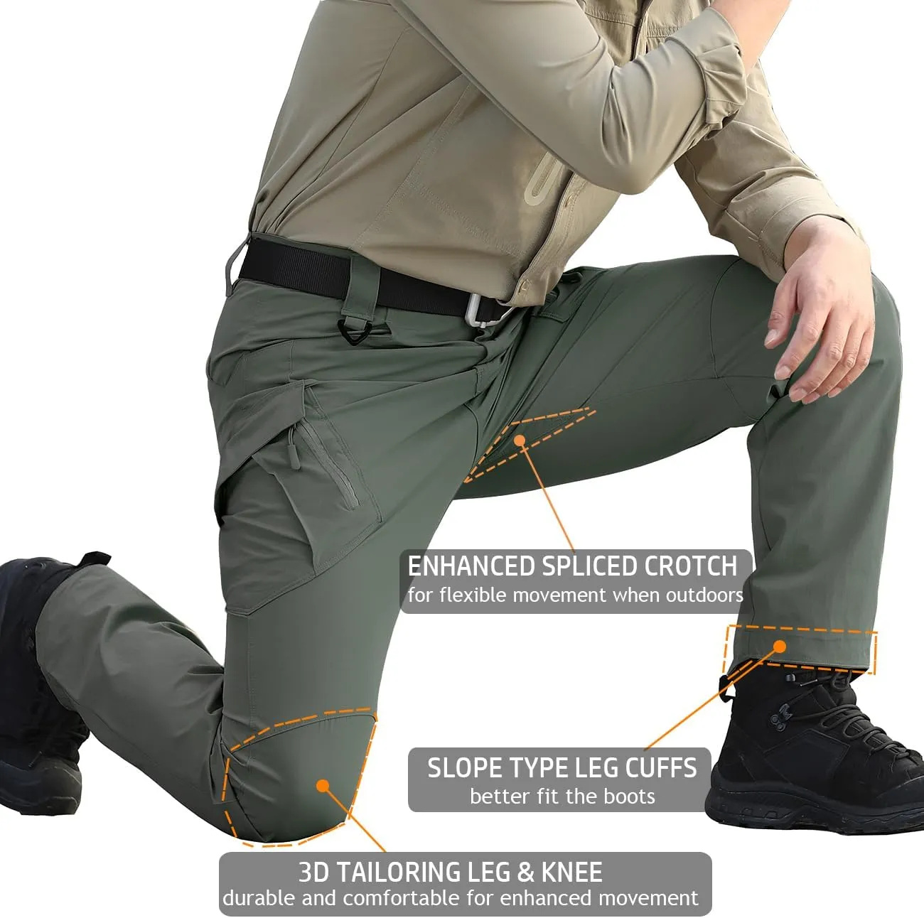 ReFire Gear Men's Quick Dry Tactical Pants Summer Lightweight Outdoor Hiking Cargo Trousers