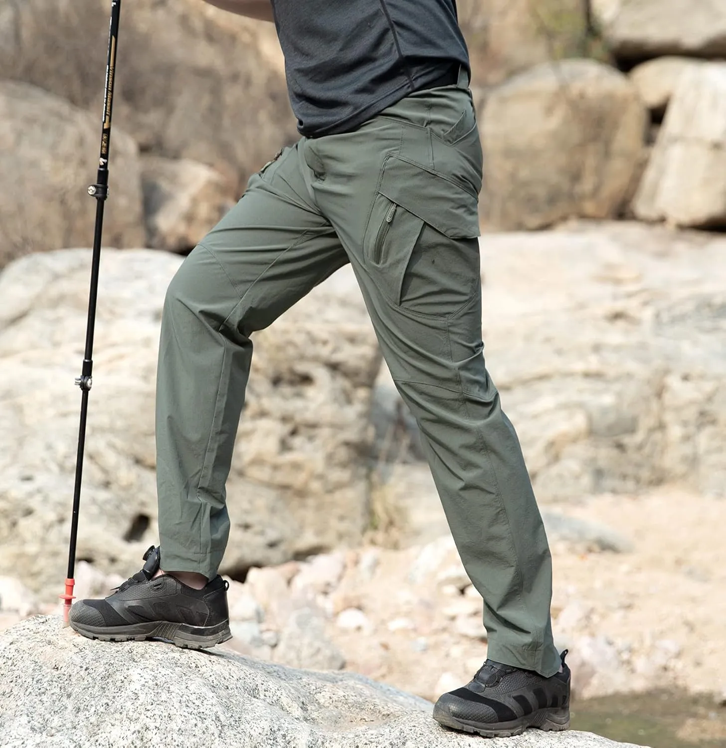 ReFire Gear Men's Quick Dry Tactical Pants Summer Lightweight Outdoor Hiking Cargo Trousers