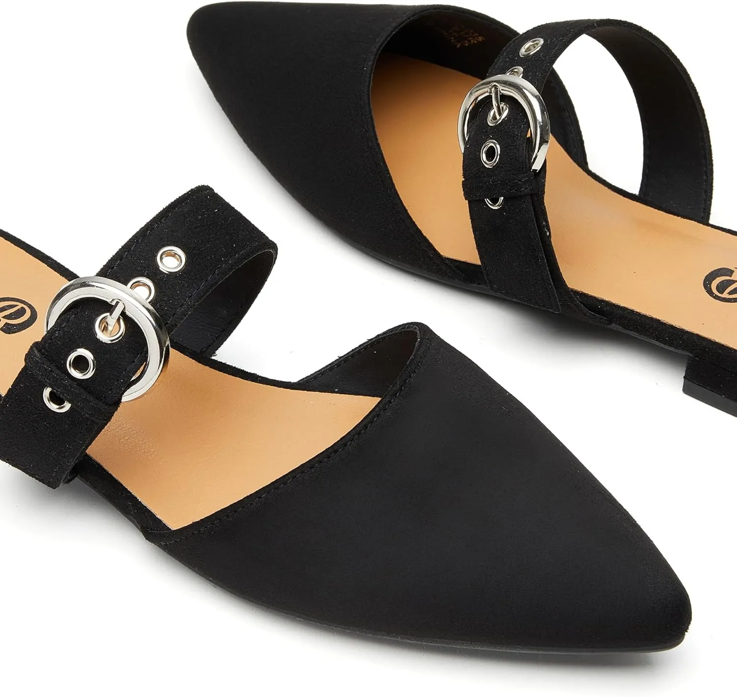 Rekayla Mules for Women Adjustable Strap Pointed Toe Backless Loafer Shoes…