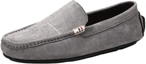 Resistant Anti-Slip Lightweight Mens Loafers Shoe Round Toe Suede Vamp Moccasins Driving Loafers