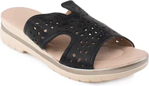 RF ROOM OF FASHION Women's Cutout Design Comfort Slide Sandals