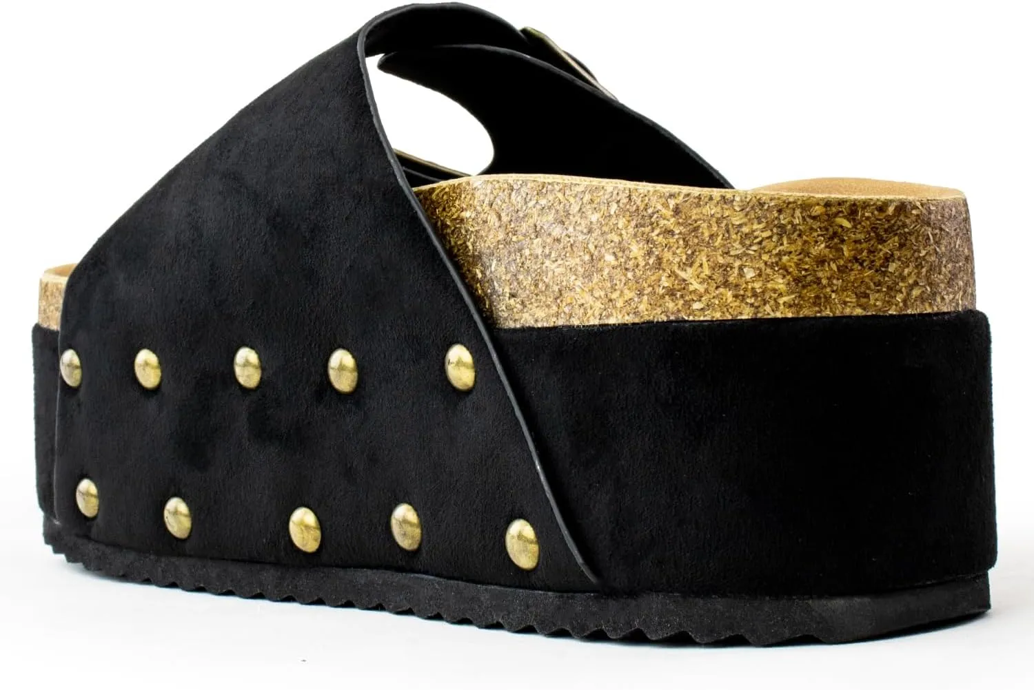 RF ROOM OF FASHION Women's Open Toe Slide on Footbed Platform Sandals