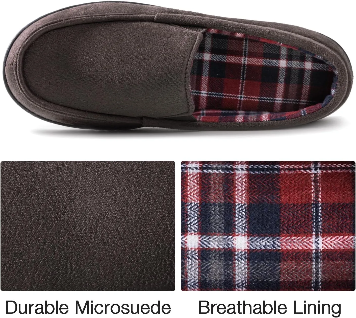RockDove Men's Alexander Flannel Lined Loafer Slipper