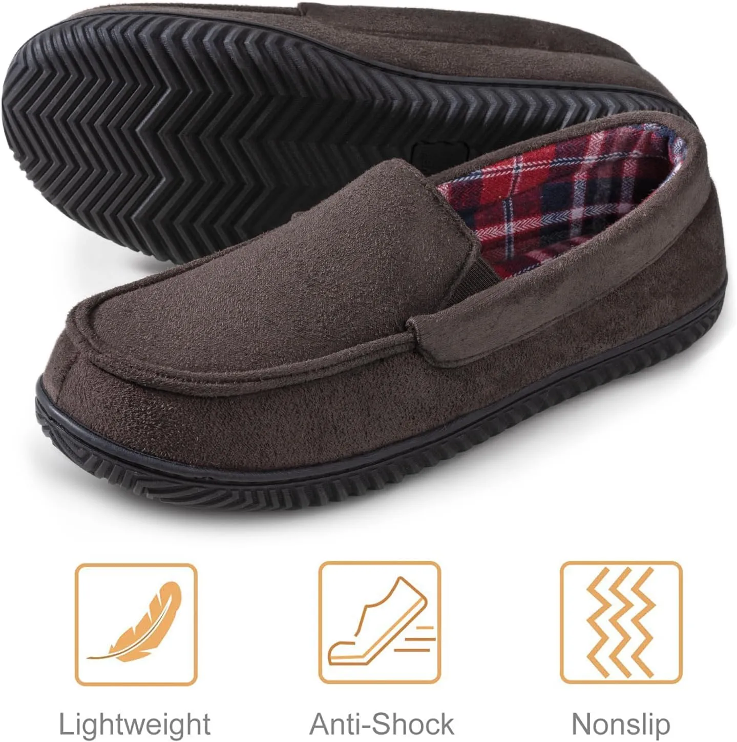 RockDove Men's Alexander Flannel Lined Loafer Slipper