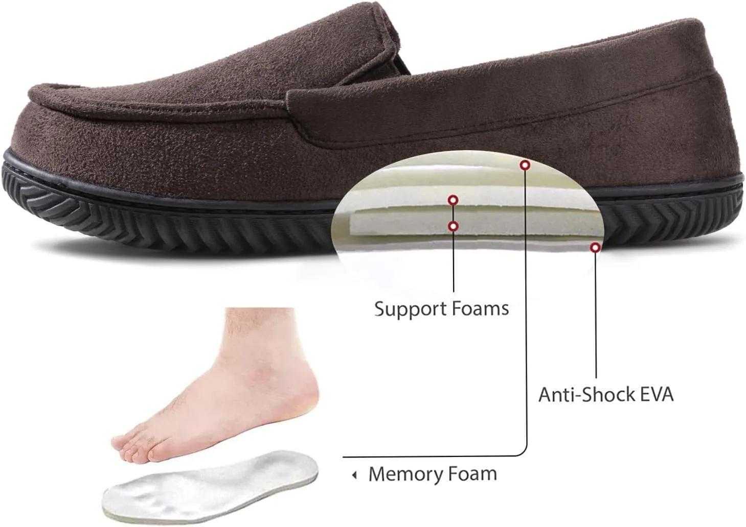 RockDove Men's Alexander Flannel Lined Loafer Slipper