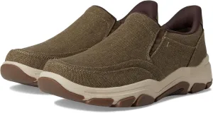 Rockport Men's Reece Sneaker, Brown Canvas, 8 X-Wide