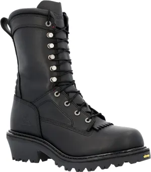ROCKY Code Red Hotshot Logger Fire Boot, Black, Size 7.5(M)