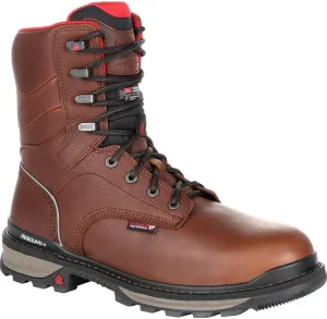 ROCKY Mens Rams Horn Waterproof 800G Insulated Composite Toe Work/Duty - Brown