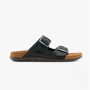 Rohde 5865 Womens Leather Mule Sandals Black