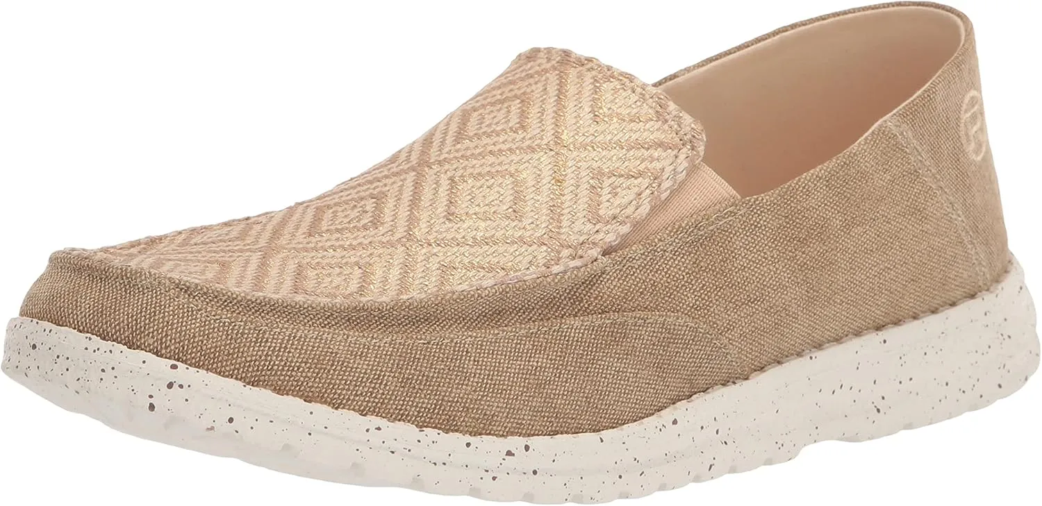 Roper Women's Hang Loose Slip On Loafer, Tan, 9.5