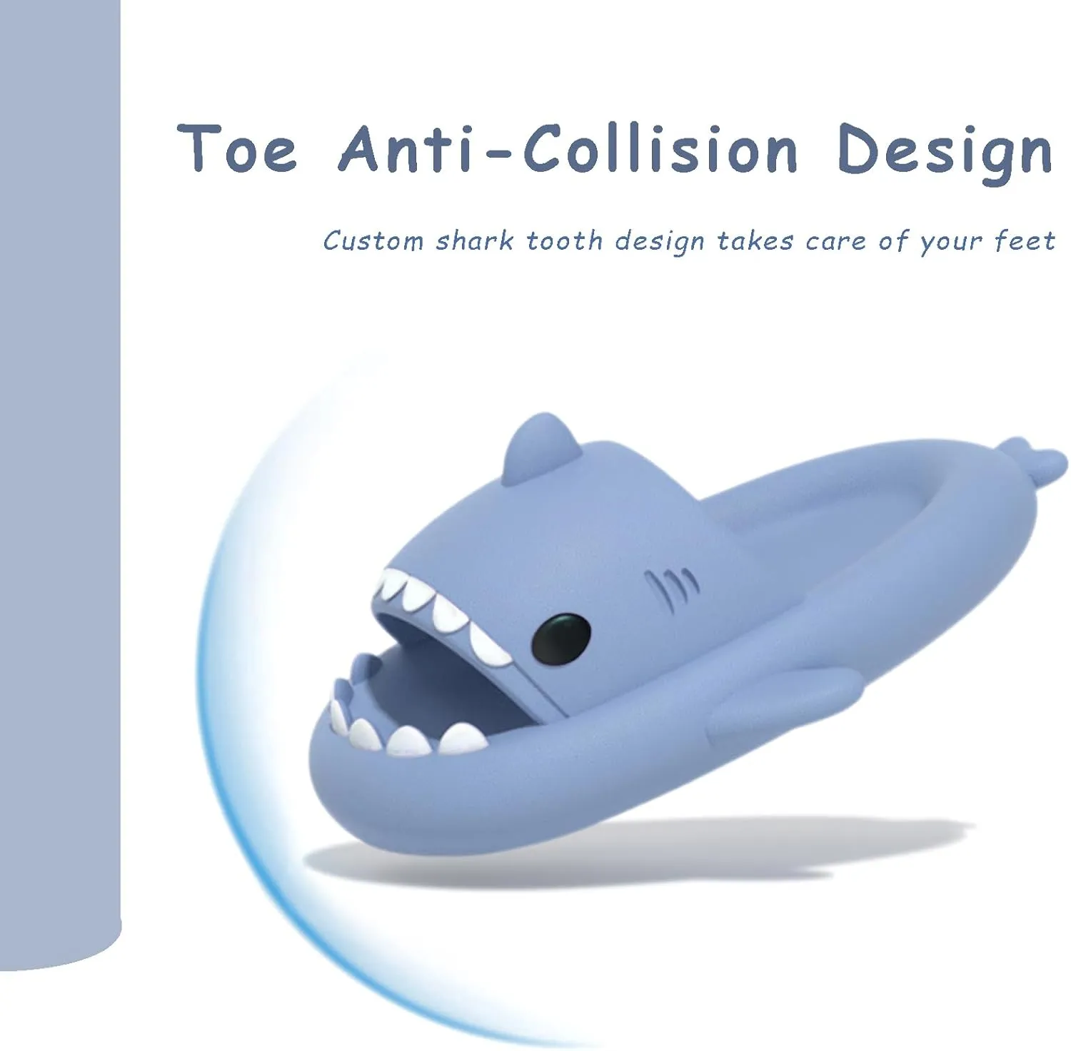 rosyclo Shark Slides for Women and Men, Cute Shark Slippers Adult Youth Cloudy Summer Soft Lightweight Anti-Slip Thick Sole Beach House Cloud Cushioned Shower Slide Sandals Indoor Outdoor