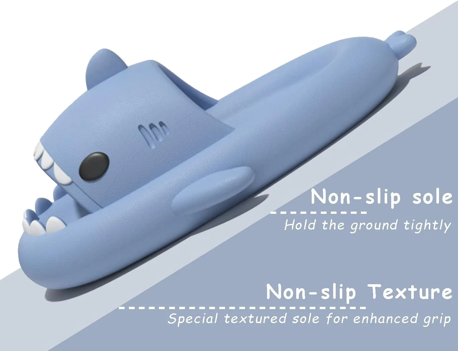 rosyclo Shark Slides for Women and Men, Cute Shark Slippers Adult Youth Cloudy Summer Soft Lightweight Anti-Slip Thick Sole Beach House Cloud Cushioned Shower Slide Sandals Indoor Outdoor