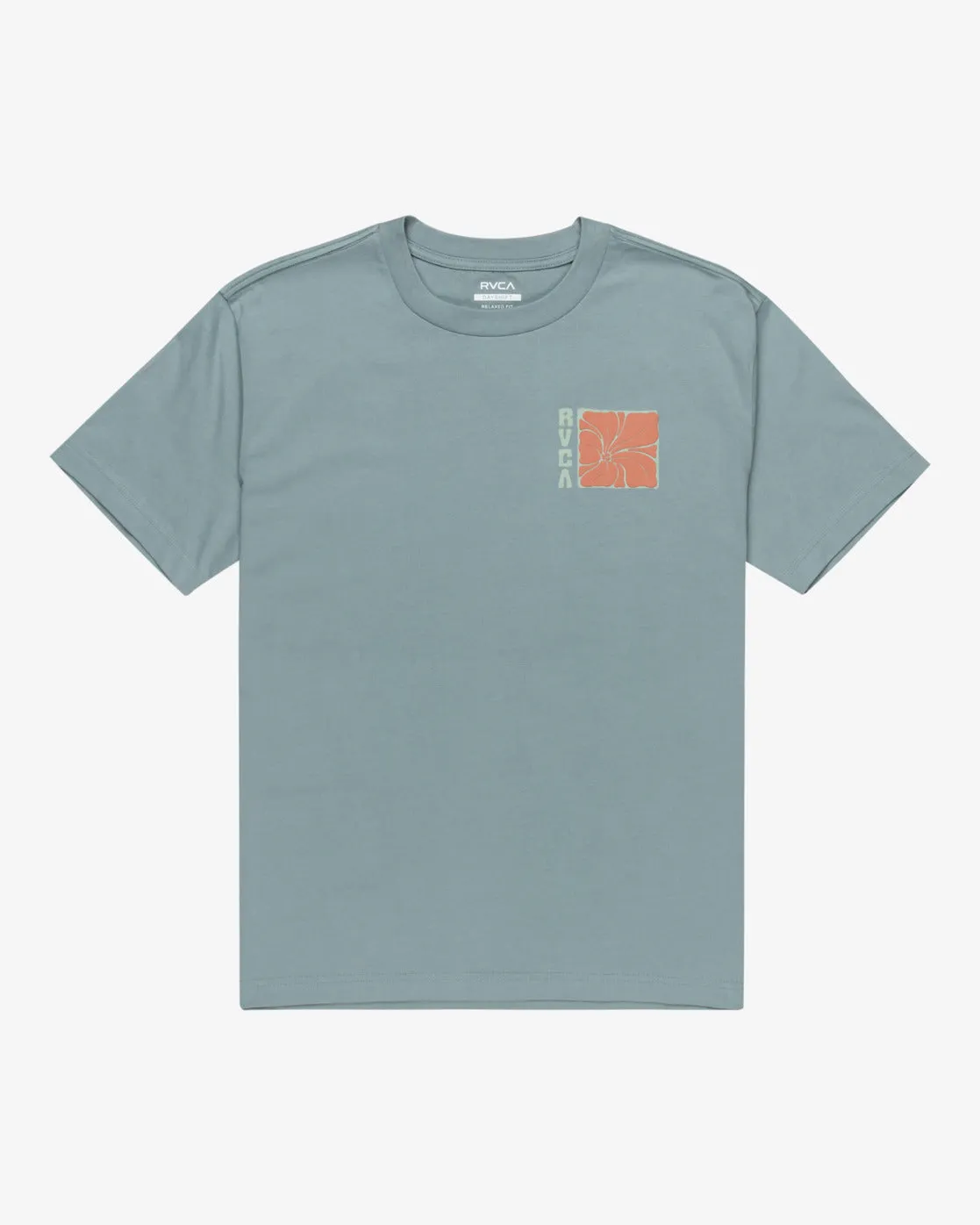 RVCA Hibiscus Stamp Short Sleevet-Shirt Lead