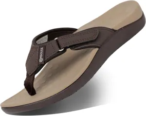 RX Unisex Slide & Flip-Flop Sandals -Orthotic Recovery Sandal with Comfortable Arch Support and Adjustable Strap for Foot and Leg Pain Relief, for Men and Women