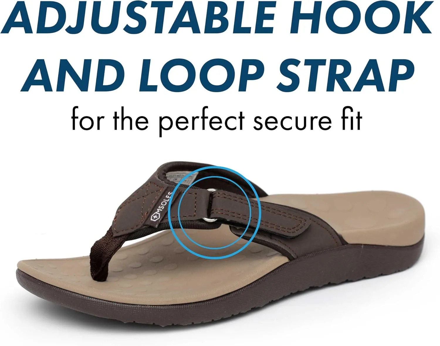 RX Unisex Slide & Flip-Flop Sandals -Orthotic Recovery Sandal with Comfortable Arch Support and Adjustable Strap for Foot and Leg Pain Relief, for Men and Women