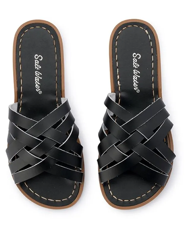 Salt Water Sandal | Retro Slide | Black | Adult