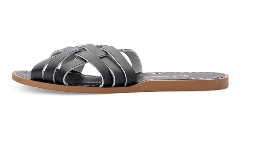Salt Water Sandal | Retro Slide | Black | Adult