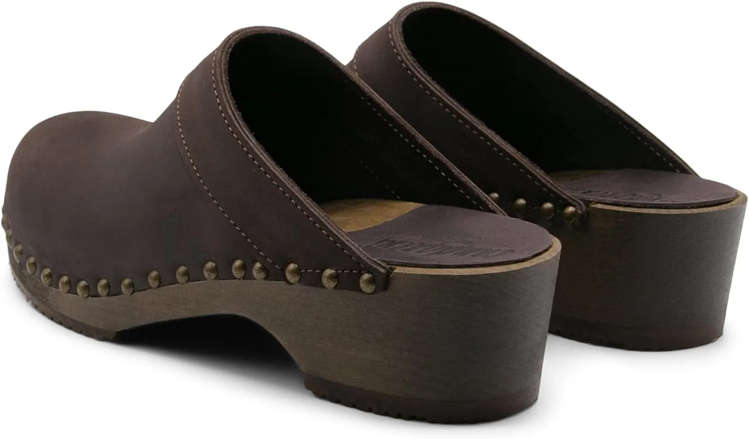 Sandgrens Handmade Swedish Wood Clogs for Men, Low Heel Mule | Bergen