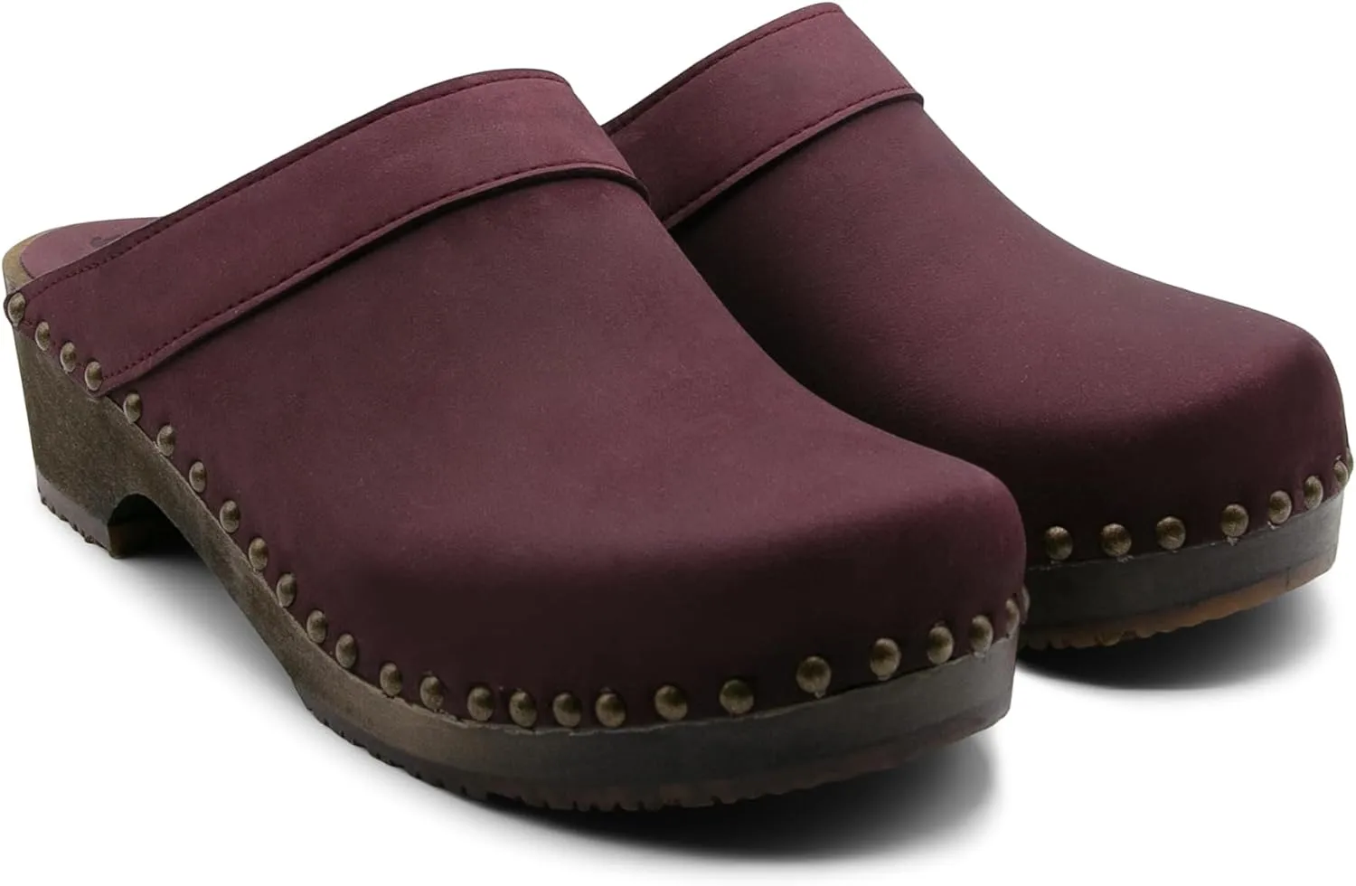 Sandgrens Handmade Swedish Wood Clogs for Men, Low Heel Mule | Bergen