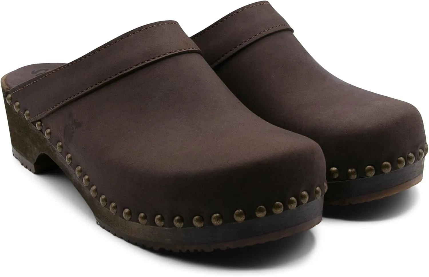 Sandgrens Handmade Swedish Wood Clogs for Men, Low Heel Mule | Bergen