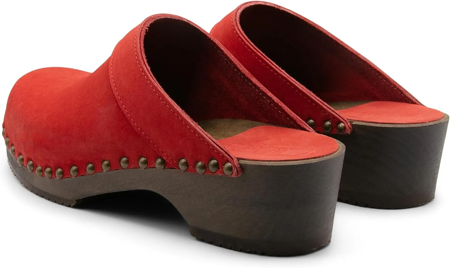 Sandgrens Handmade Swedish Wood Clogs for Men, Low Heel Mule | Bergen