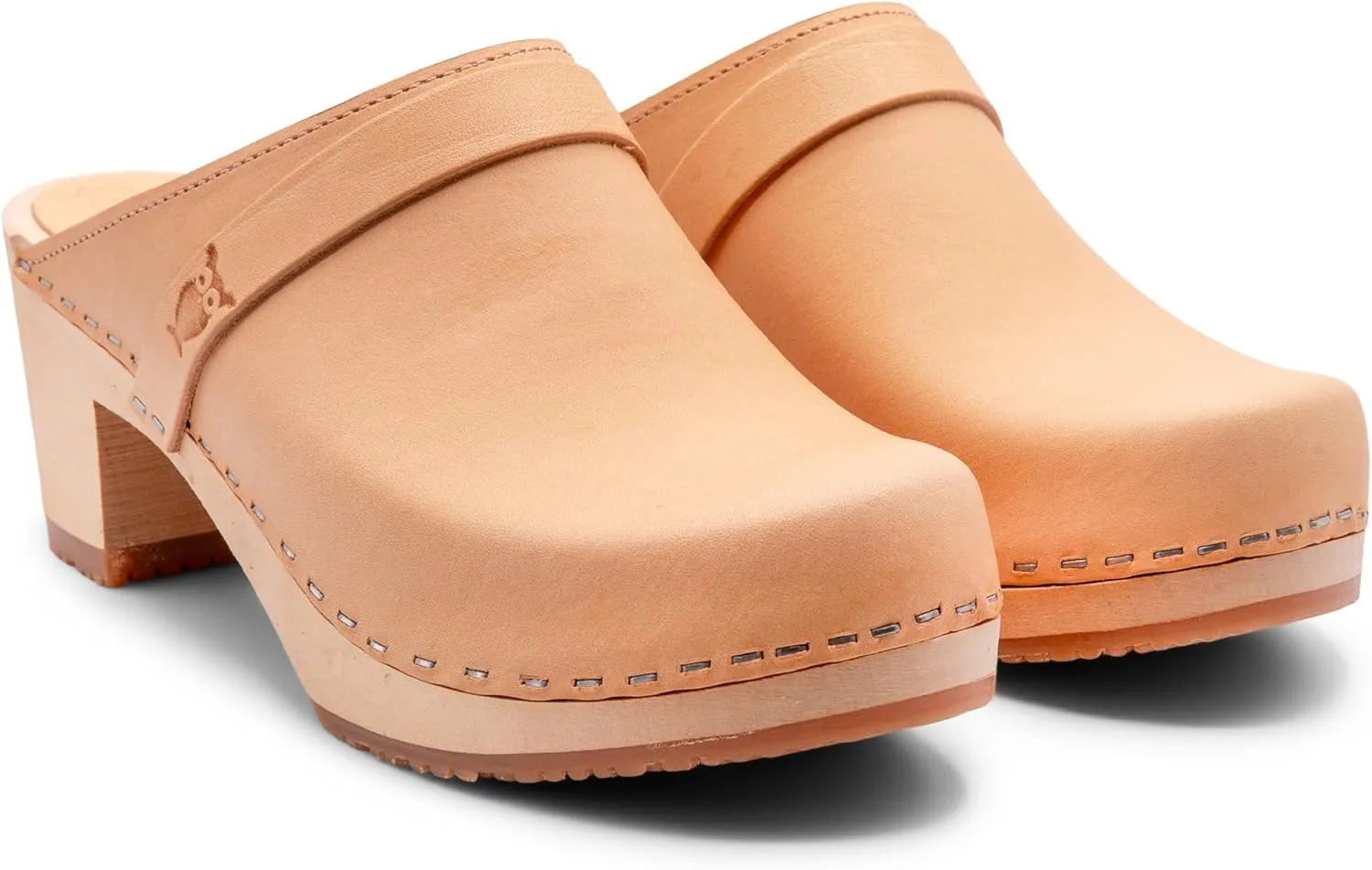 Sandgrens Handmade Swedish Wood Clogs for Women, High Heel Mule | Dublin