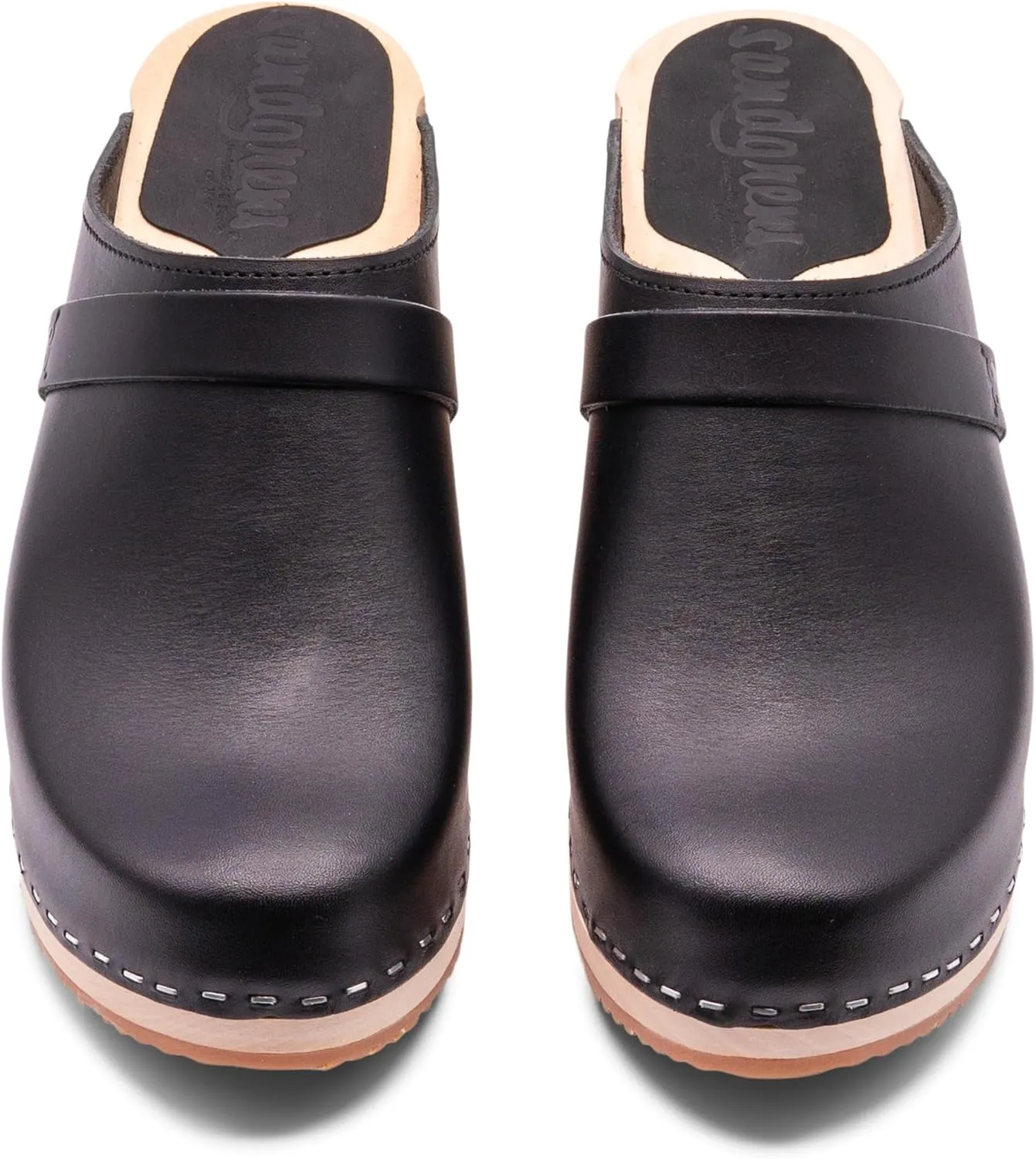 Sandgrens Handmade Swedish Wood Clogs for Women, High Heel Mule | Dublin