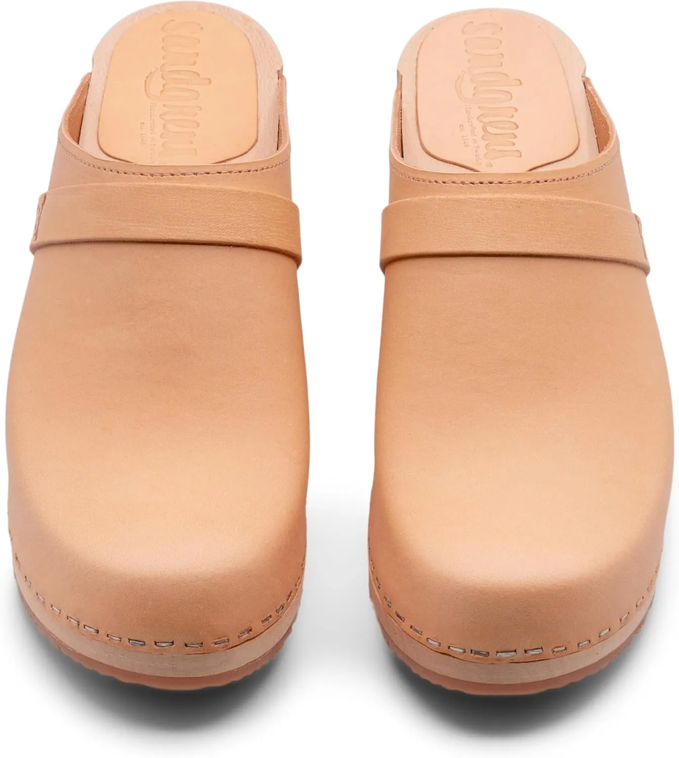 Sandgrens Handmade Swedish Wood Clogs for Women, High Heel Mule | Dublin