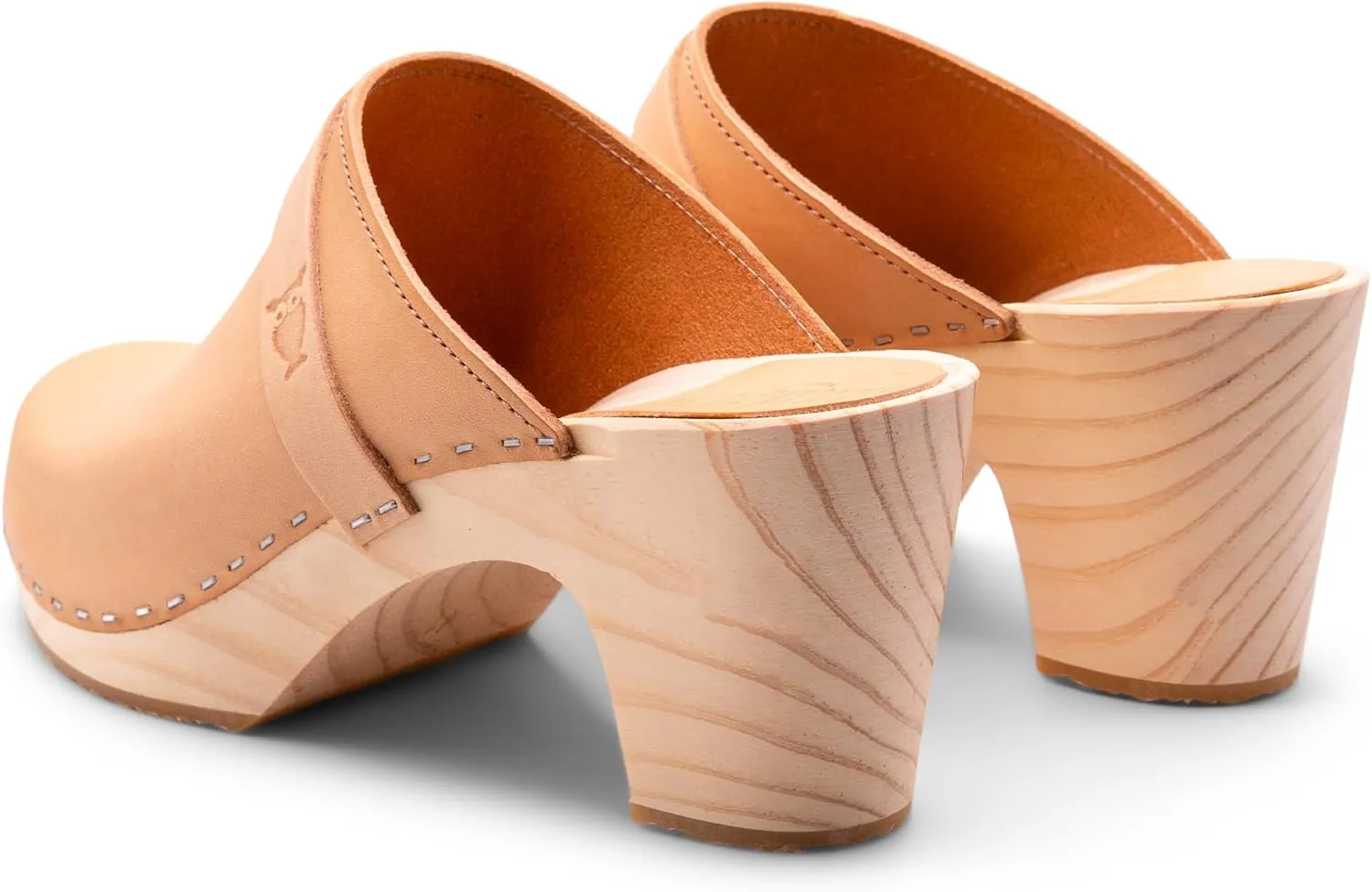 Sandgrens Handmade Swedish Wood Clogs for Women, High Rise Mule | Maya