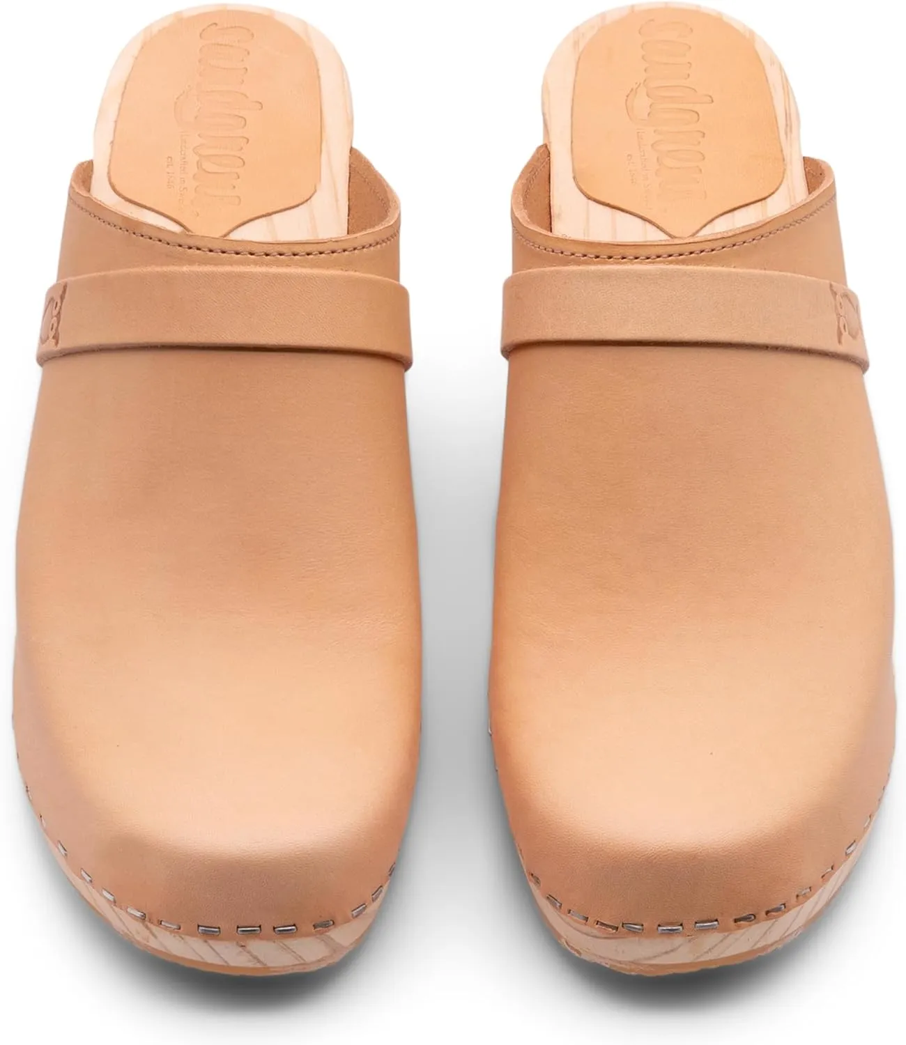 Sandgrens Handmade Swedish Wood Clogs for Women, High Rise Mule | Maya