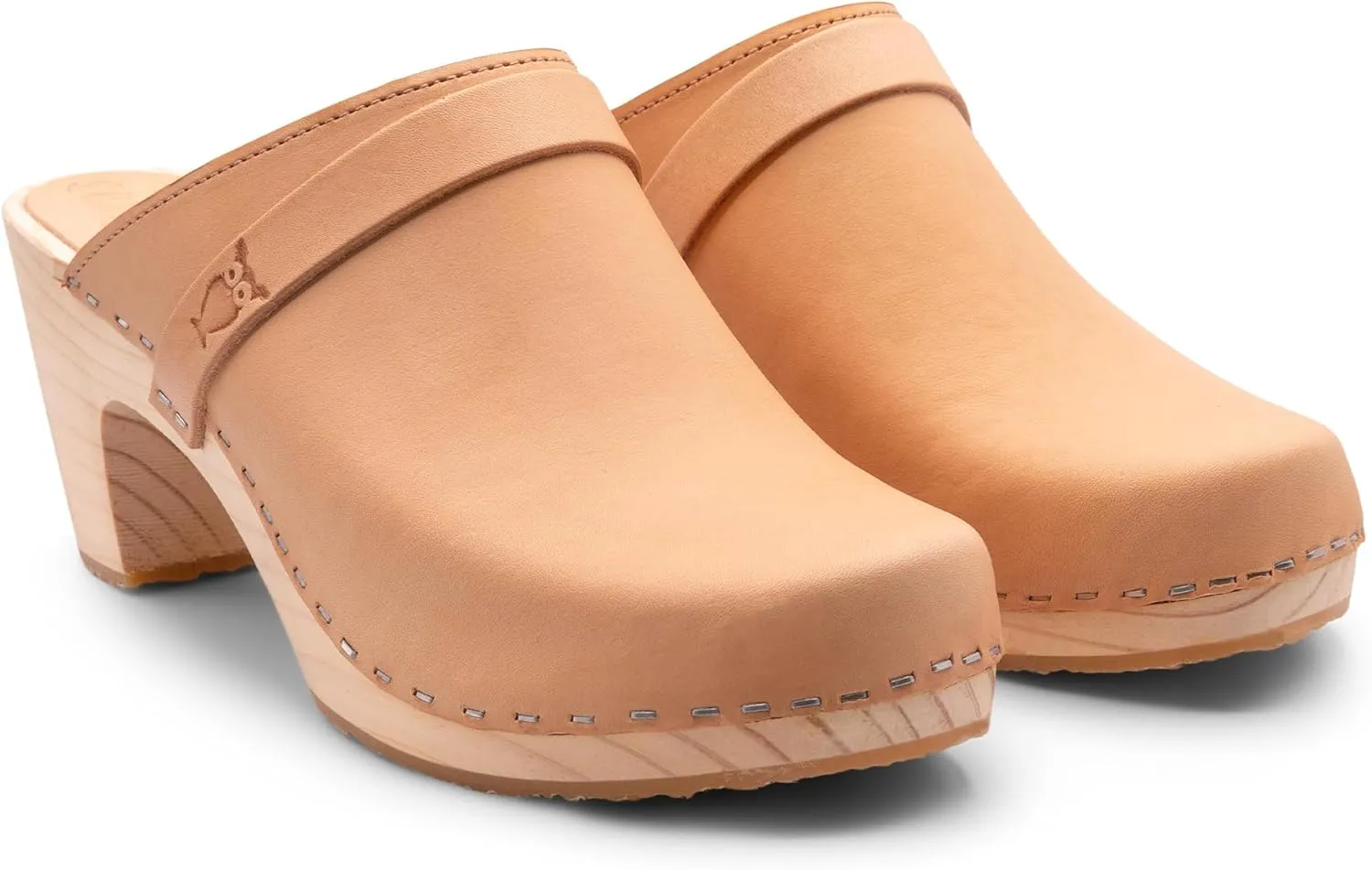 Sandgrens Handmade Swedish Wood Clogs for Women, High Rise Mule | Maya