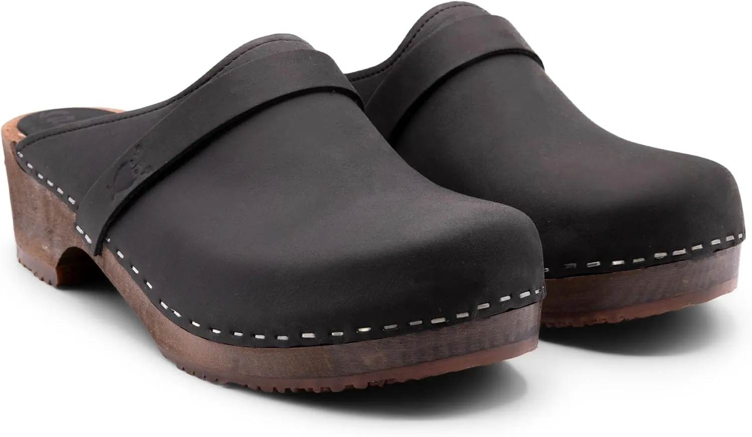 Sandgrens Handmade Swedish Wood Clogs for Women, Low Heel Mule | Tokyo