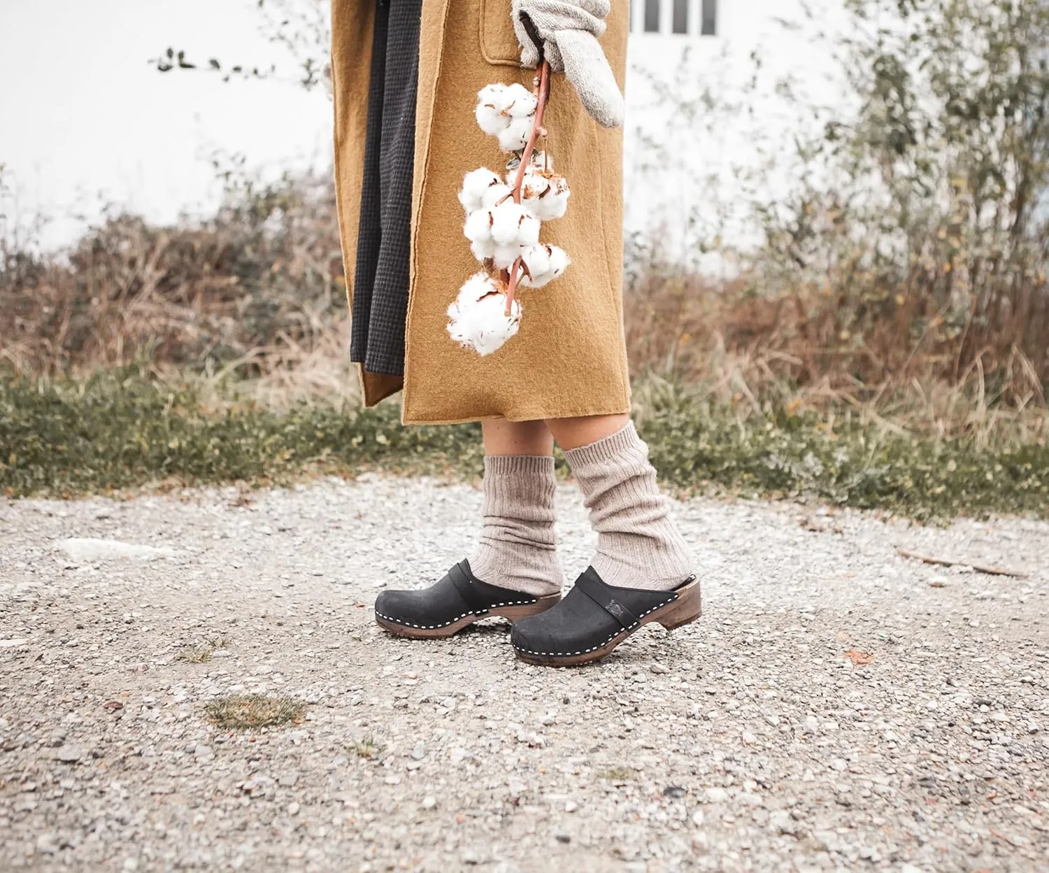 Sandgrens Handmade Swedish Wood Clogs for Women, Low Heel Mule | Tokyo