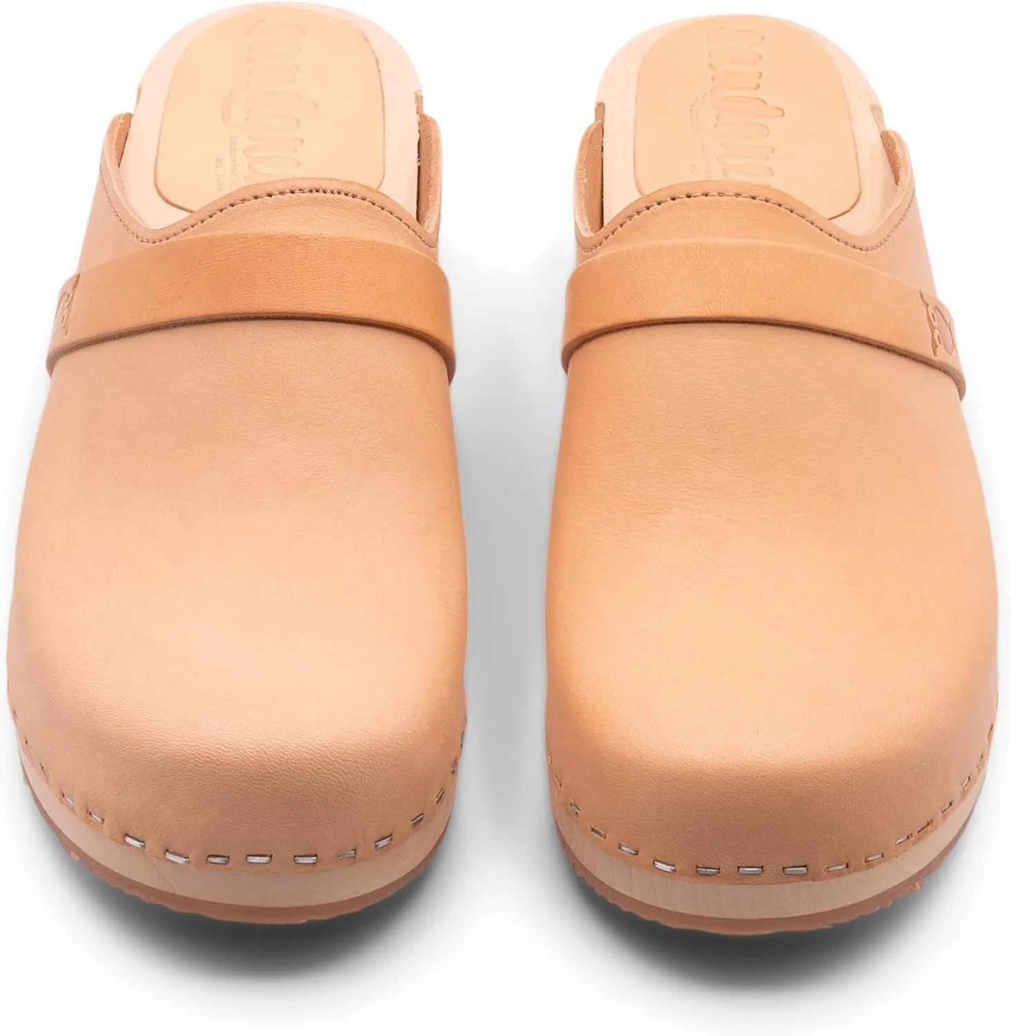 Sandgrens Handmade Swedish Wood Clogs for Women, Low Heel Mule | Tokyo