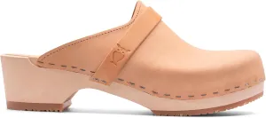 Sandgrens Handmade Swedish Wood Clogs for Women, Low Heel Mule | Tokyo