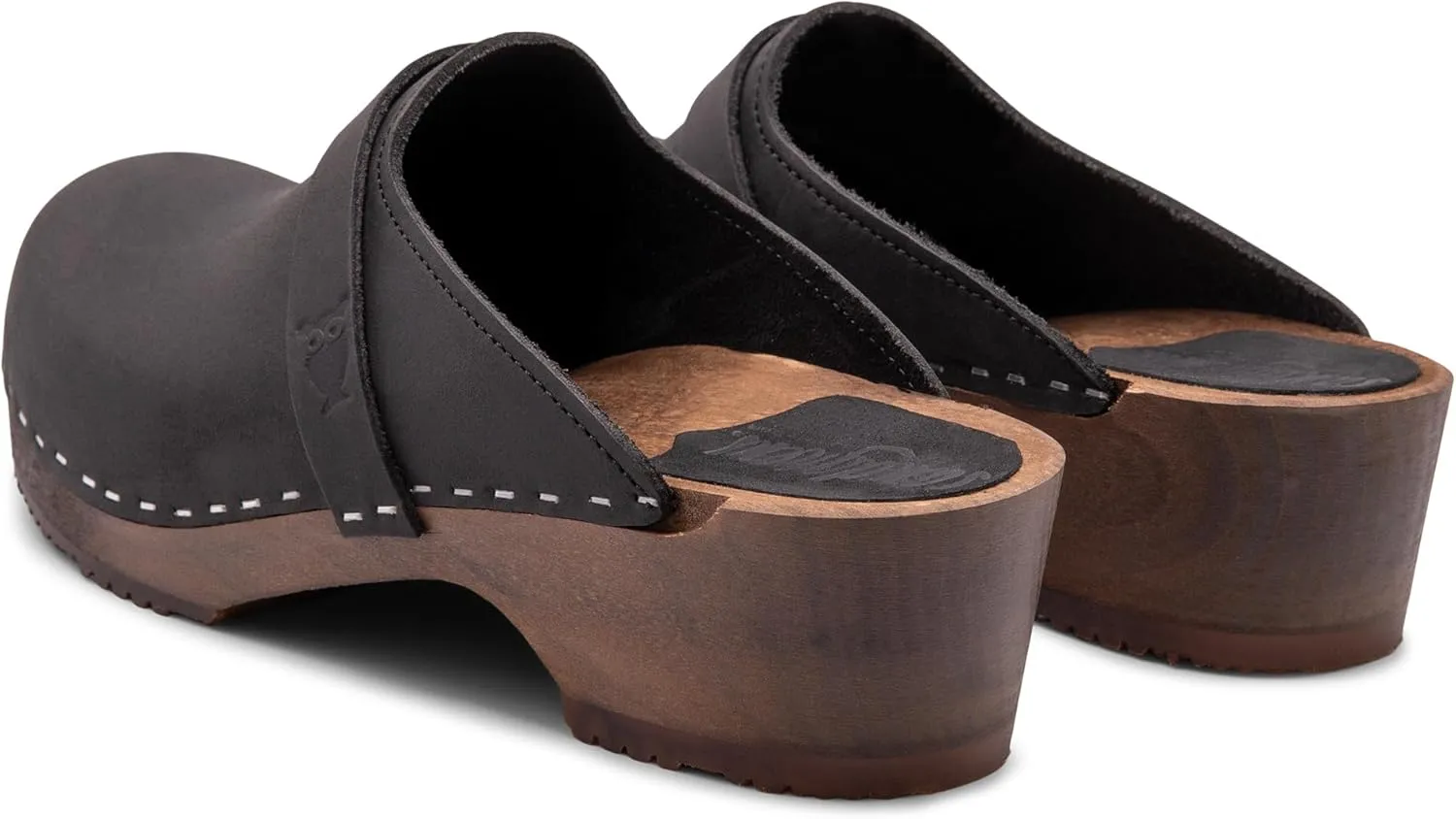 Sandgrens Handmade Swedish Wood Clogs for Women, Low Heel Mule | Tokyo
