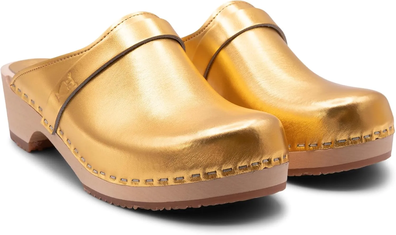 Sandgrens Handmade Swedish Wood Clogs for Women, Low Heel Mule | Tokyo