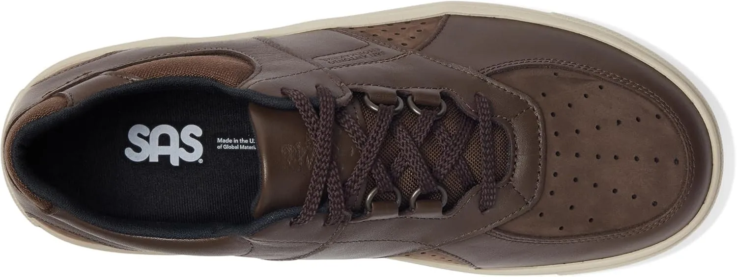 SAS High Street Shoes for Men - Leather Upper with Cushioned Footbed, Breathable and Comfortable Lace-up Sneakers - Smores