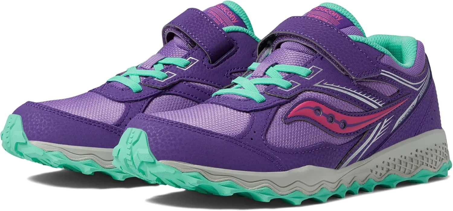 Saucony Unisex-Child Cohesion Tr14 Alternative Closure Trail Running Shoe