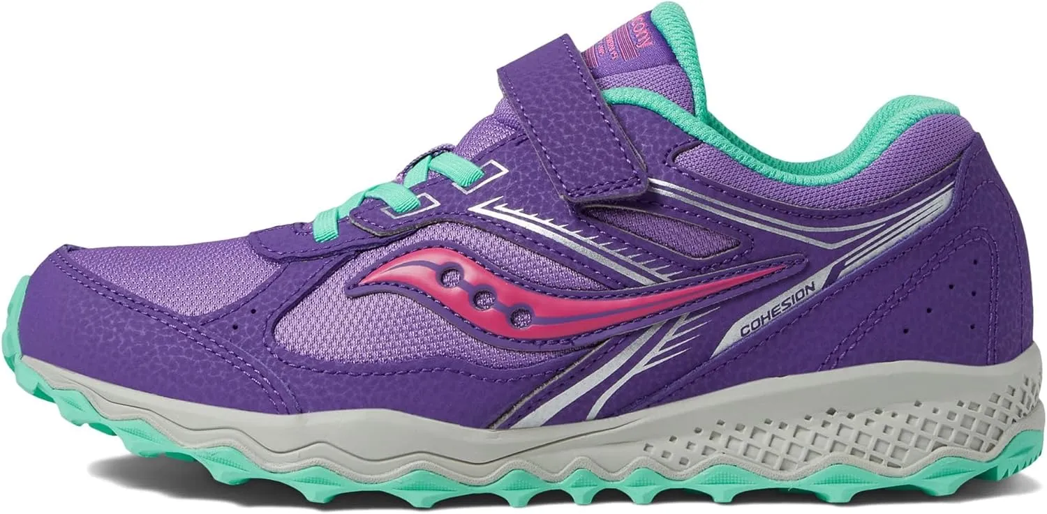 Saucony Unisex-Child Cohesion Tr14 Alternative Closure Trail Running Shoe