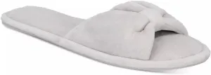 Save On Product Club Women's Velvet Bow-Top Slide Cozy comfort wrapped in a bow Slippers Womens Grey Indoor/Outdoor X-Large 11-12