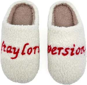 sharllen Kids Taylors Slippers Boys Girls 1989 Cute House Slippers Comfy Warm Fuzzy Flat Slides for Home Indoor Shoes Little/Big Kids