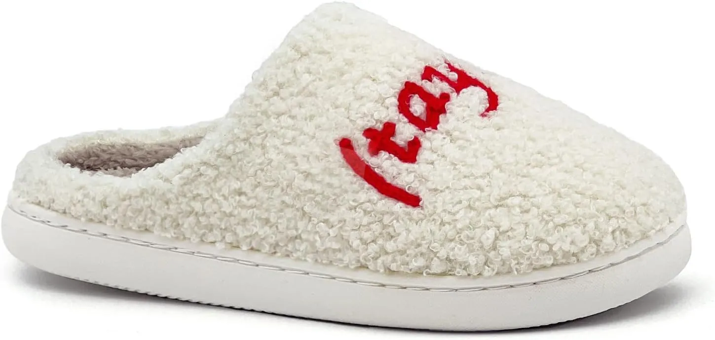 sharllen Kids Taylors Slippers Boys Girls 1989 Cute House Slippers Comfy Warm Fuzzy Flat Slides for Home Indoor Shoes Little/Big Kids