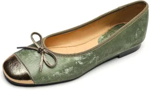 SHODENSE Women Cap Toe Bow Flats Two Tone Suede Slip On Ballet Flats Comfort Closed Round Toe Flat Shoes Velvet Low Flat Heel Dress Shoes Colorblock Retro Office Walking Party Wedding 4-11 M US